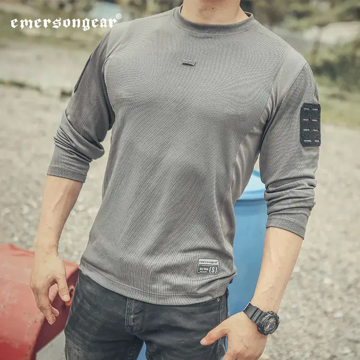 Emersongear tactique UMP grenouilles T-Shirt hommes Fitness Sport à manches longues chasse escalade 