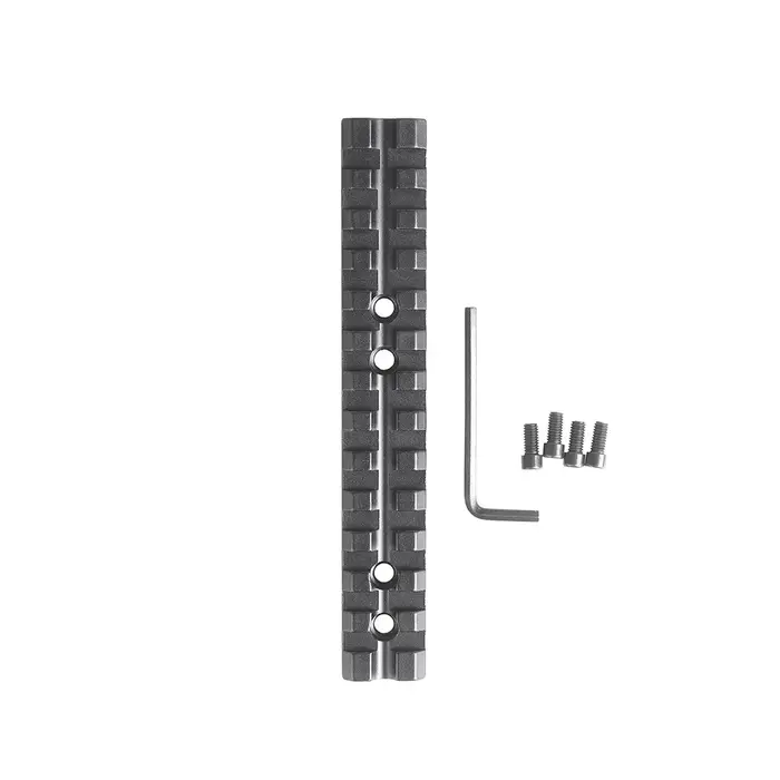 Rail de montage optique Weaver Picatinny 21 mm, 13 fentes, 4 trous, en aluminium, pour fusils à pomp