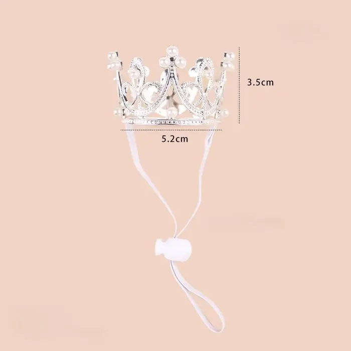 Bandeau couronne pour animaux de compagnie, rond, roi Royal, reine, chapeau de Costume pour chats et