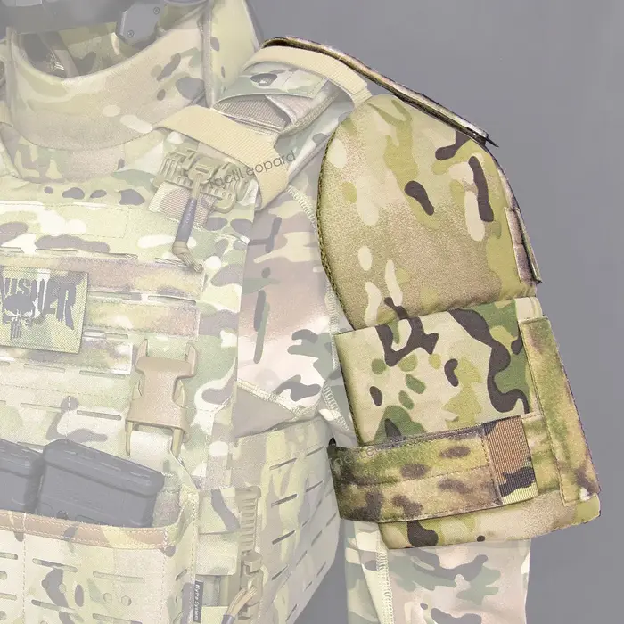 Protège-bras tactique réglable pour gilet pare-balles - Armure d'épaule confortable