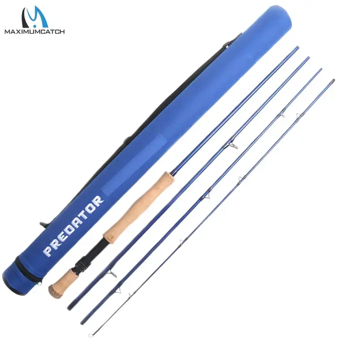 Canne à mouche saltwater Predator 9FT carbone 30T SK 4 sections pour pêche au gros en mer
