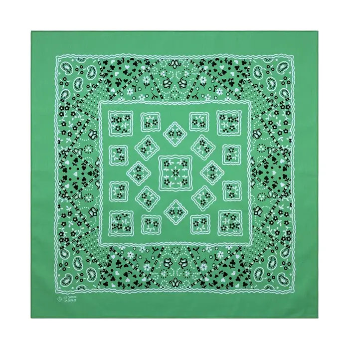 Écharpe Bandana carrée en coton vert, nouveau Design de haute qualité, écharpe Hip Hop imprimée, ban
