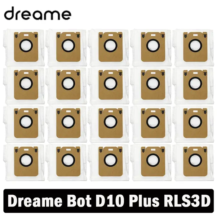 Sac à poussière pour aspirateur Robot Dreame Bot D10 Plus, accessoires RLS3D, sacs sales, pièces de 