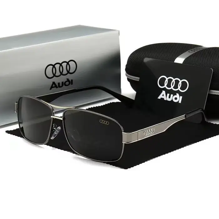 Audi UV400 lunettes de soleil rectangulaires polarisées lunettes pour hommes femmes conduite moto lu