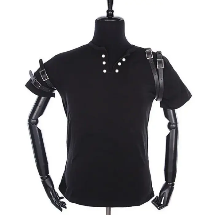 Costumes de joueur imitateur de moto, T-shirt noir BAD classique, ceinture, Michael Joseph Jackson