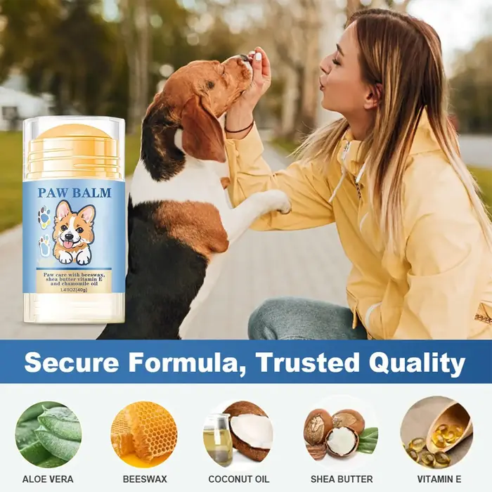 Baume pour pattes de chien 40g – Crème hydratante apaisante naturelle