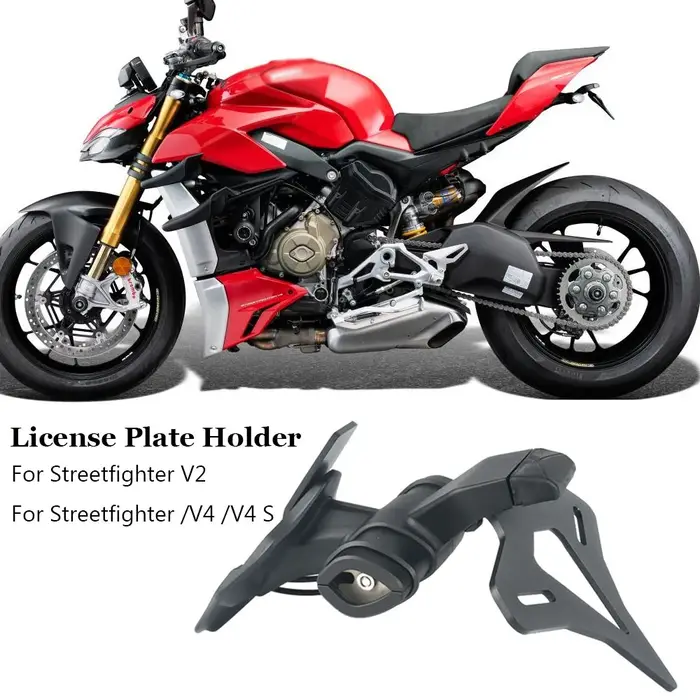 Pour Ducati Streetfighter V2 moto arrière queue courte Stock porte-plaque d'immatriculation contre-pointe