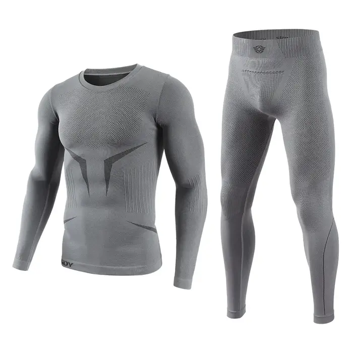 Vêtements de cyclisme thermiques pour hommes, ensembles de sous-vêtements thermiques, compression, e