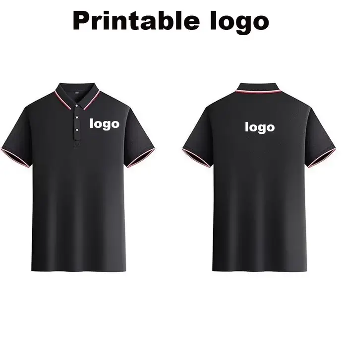Chemises polo pour hommes avec logo personnalisé, col rabattable, manches courtes, respirantes, uniformes de travail, t-shirts décontractés, vêtements en gros