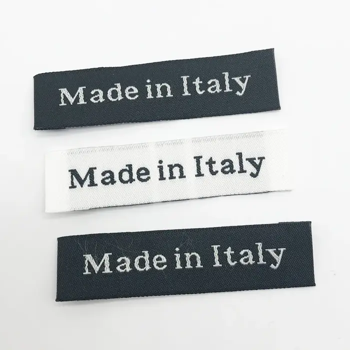 Étiquettes de vêtements fabriquées en italie, étiquette Zakka tissée à la main, à coudre personnalisées pour accessoires de travail manuel