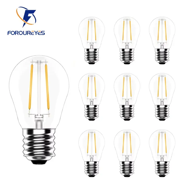 Paquet de 10 ampoules à Filament S14 à intensité variable pour guirlandes lumineuses de jardin E27 E