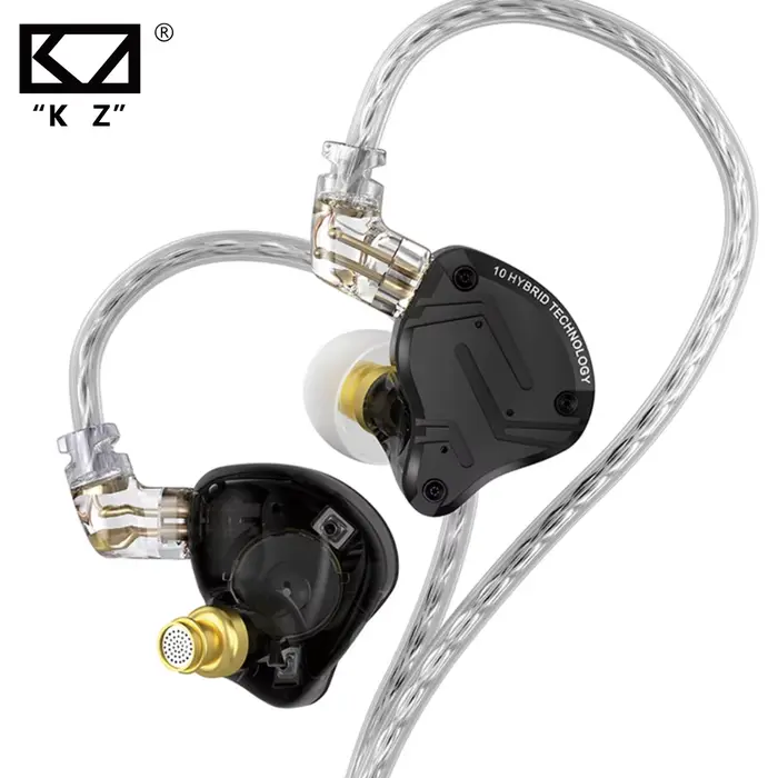 KZ-Casque filaire ZS10 PRO X, technologie hybride, écouteur, moniteur, écouteur, HIFI, basse, musiqu