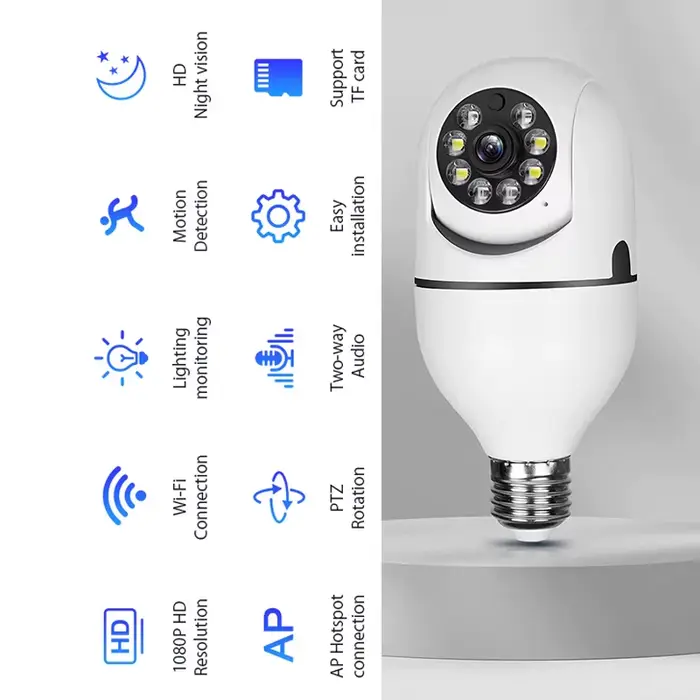 Caméra de sécurité 4K FullHD WiFi avec détection de mouvement
