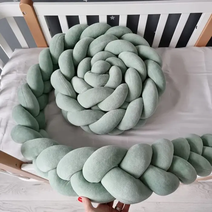 1-4 M bébé lit protecteur infantile berceau oreiller coussin tresse noeud pare-chocs berceau pare-ch