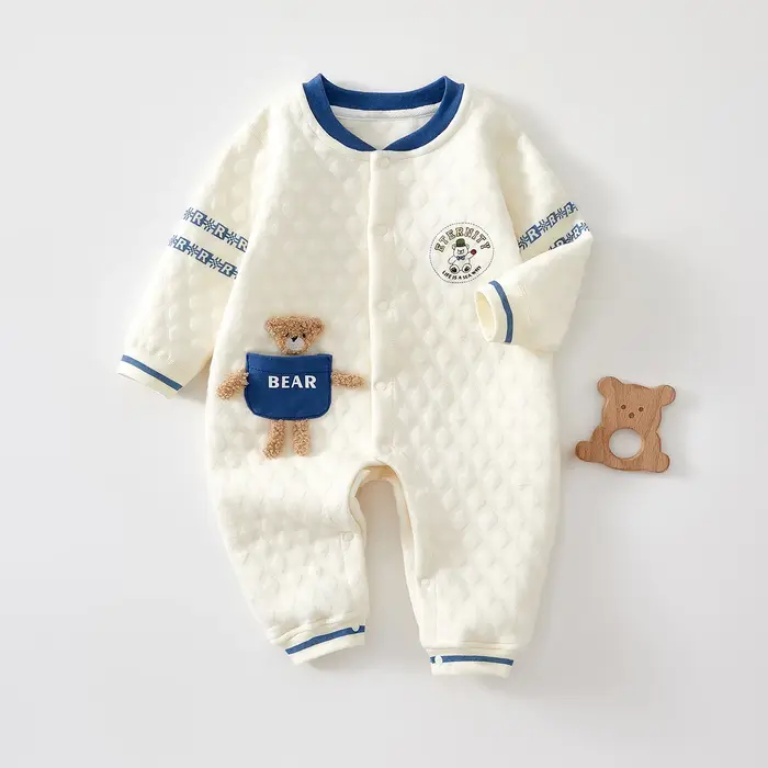Vêtements pour bébé pour l'automne, classe A, tenue complète pour garçons, combinaison une pièce, co