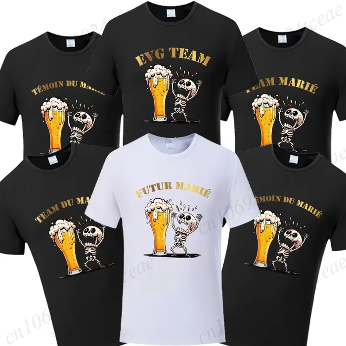T-shirt pour hommes, équipe de marié français Evg