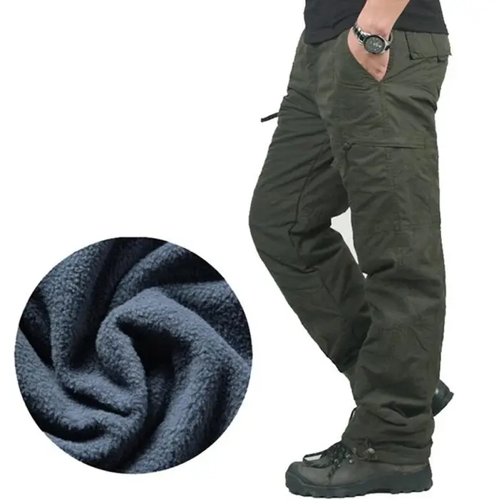 Pantalon d'hiver polaire militaire 4XL - Chasse thermique coupe-vent jogger cargo homme