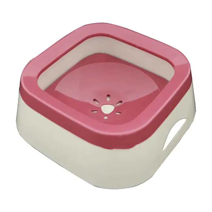 Bol d'eau potable pour chien, bol flottant à bouche Non mouillante pour chat sans déversement, distr