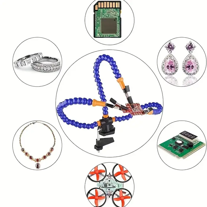 Support de circuit imprimé PCB de troisième main bras flexibles station de soudage multifonctionnelle pour travaux électroniques occasionnels et spéciales