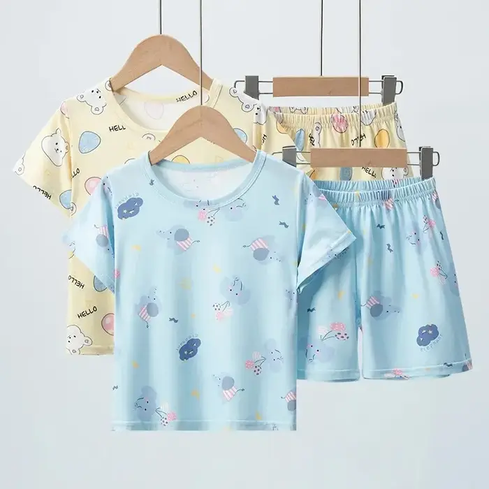 Vêtements d'été pour enfants, Short à manches courtes, costume 2 pièces pour garçons et filles, cost