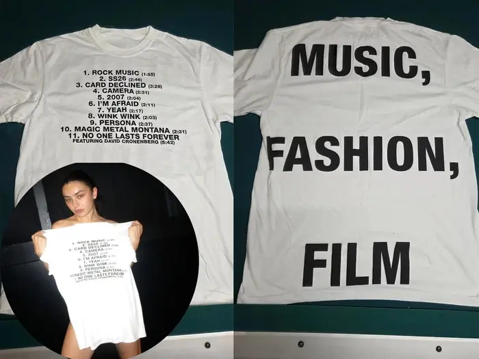 T-shirt unisexe 100% coton avec graphiques d'album de musique, de mode et de films Charli XCX, nouve