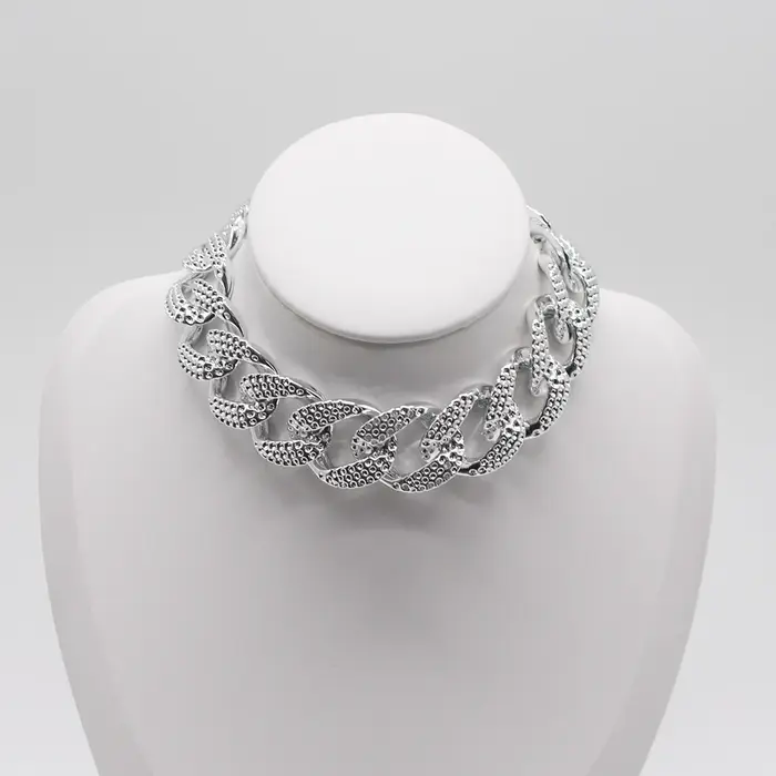 Chaîne de chien en or ABS pour petits et grands chiens, collier cubain léger en plastique pour chat,