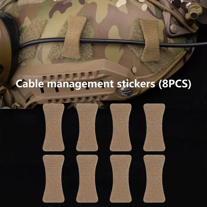 Kit gestion câbles 8 pièces pour casque tactique NVG communications organisation fils chasse airsoft