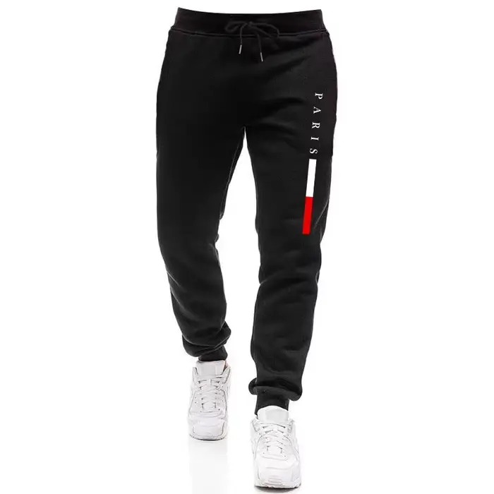 Ensemble Homme Tendance Urbaine : Sweat à Capuche Imprimé Paris et Pantalon de Jogging – Collection 