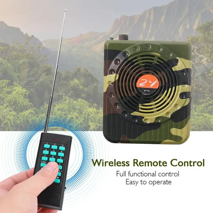 Amplificateur son chasse rechargeable - Haut-parleur appel avec télécommande - Appareil professionnel