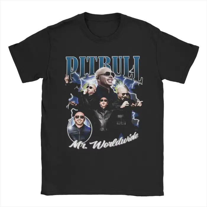 Hommes femmes Pitbull m. Worldwide T-Shirt coton impression graphique T-Shirt vêtements tenues