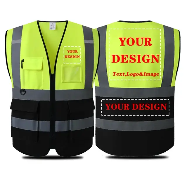 Veste de sécurité haute visibilité avec logo personnalisable pour homme uniforme de moulage veste de signalisation vêtement de tous les jours lex cavalier géologie motrice
