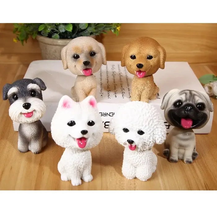 Figurine miniature de chien de simulation
