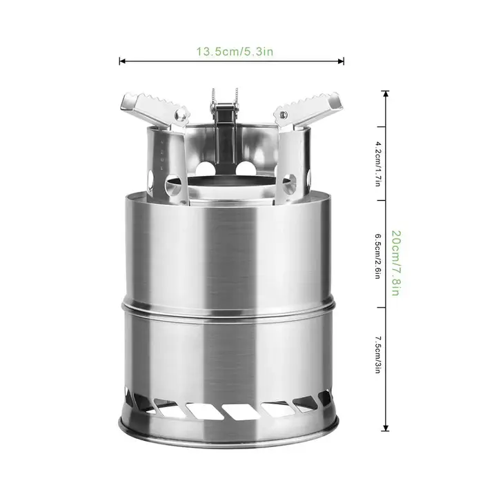 Poêle de Camping en plein air Portable, Mini poêle léger en acier inoxydable, pique-nique barbecue, 