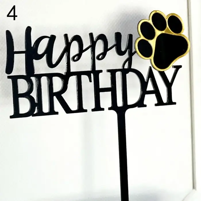 Décoration de gâteau de fête pour animaux de compagnie, joyeux anniversaire mignon, fournitures d'an