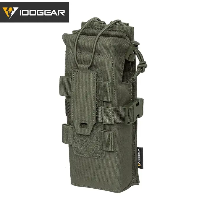 Poche radio tactique IDOGEAR pour PRC148/152 avec fixation MOLLE et ouverture basculante