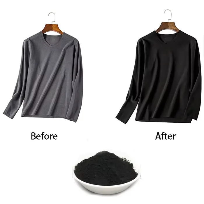 100g noir tissu colorant vêtements reconditionné Agent
