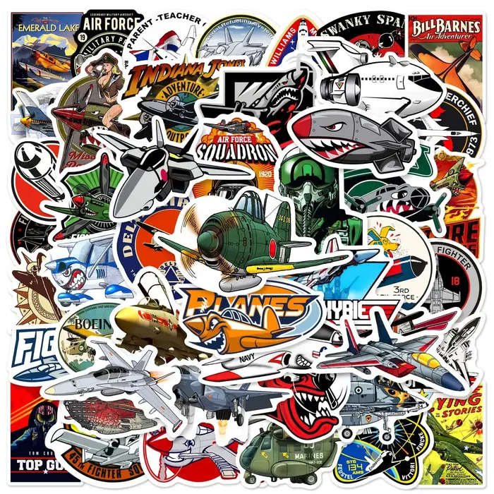 Autocollants Graffiti Avions de html, Airanafor DIY, Accessoire pour Téléphone, Ordinateur Portable,