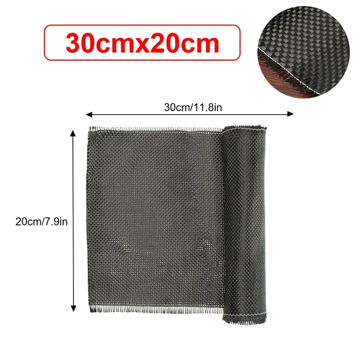 Tissu en Fiber de carbone 3K 200gsm0.2mm 30/60/150/300cm d'épaisseur, tissu uni en carbone pour pièc