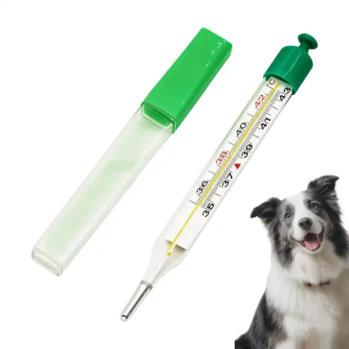 Thermomètre pour animaux de compagnie avec cordon extensible et clip pour la queue, capteur de température vétérinaire pour chiens, chats, chevaux, bovins, moutons, bétail d'élevage