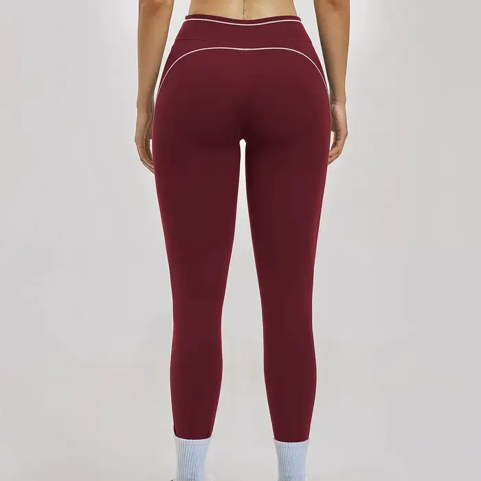Leggings de yoga Ningyu pour femmes, pantalons de yoga bicolores, leggings de sport taille haute, co