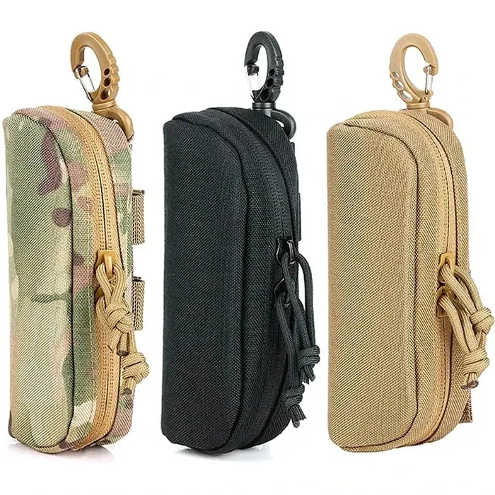 Étui tactique MOLLE pour lunettes 1000D Nylon anti-choc - Boîte de rangement lunettes de chasse étanche portable