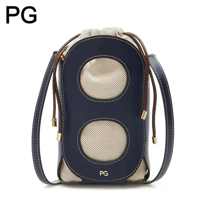 Sac à bandoulière PG pour femme, design ajouré avec cordon de serrage, rétro, polyvalent, haut de ga