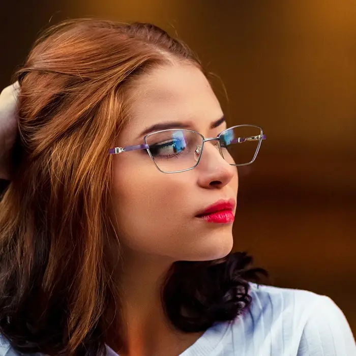 VICKY nouvelle mode Anti lumière bleue lunettes de lecture femmes métal myopie lunettes de Prescript