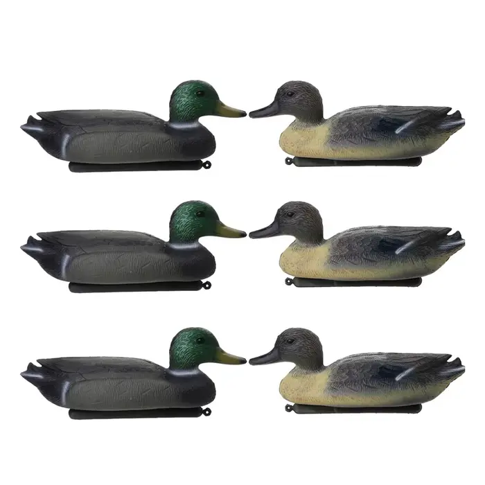 6 leurres flottants canards 3D avec quille pour chasse pêche accessoires extérieur appâts réalistes