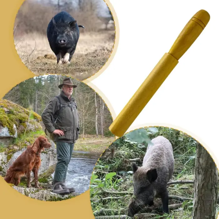 Sifflet à sangliers en bois professionnel avec son naturel - Appelant pour chasse aux sangliers adultes