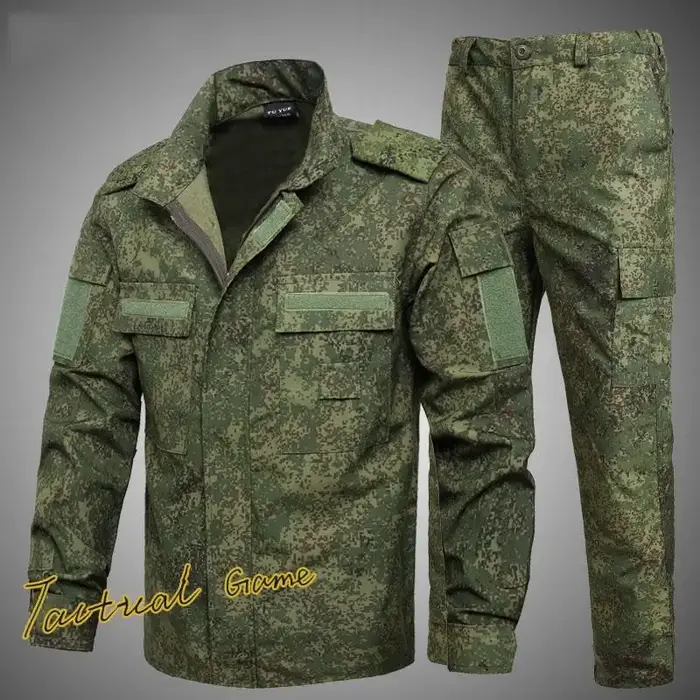 Tenue camouflage tactique russe vert - Veste et pantalon outdoor équipement entraînement militaire