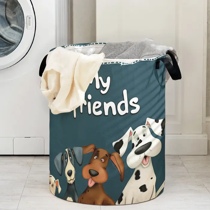 Panier de rangement pliable grande capacité à motif chien My Friends