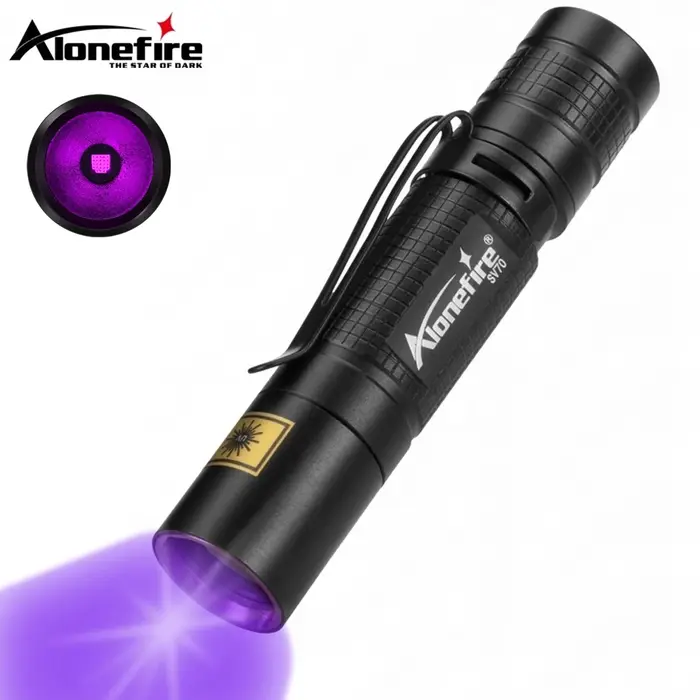 SV70 365nm stylo LED lampe de poche UV lumière noire torche Invisible argent Scorpion chat tinea mar
