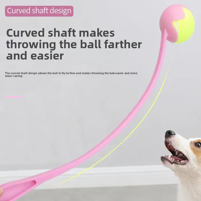 Lanceur de balles interactif pour chien d'extérieur - Jouet amusant pour le jeu de rapport, conception hygiénique anti-bave, prise en main confortable et antidérapante, compatible avec les balles de tennis standard, pour chiens de toutes tailles et races, idéal pour parcs, plages et jardins