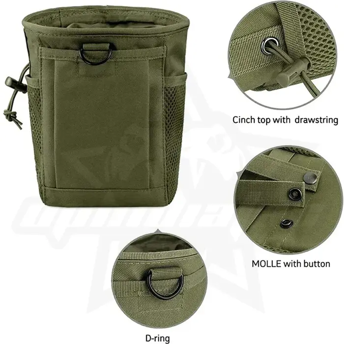 Sac de récupération de magazines de chasse OphidianTac en nylon 600D avec compartiments et fixation molle pour chasseurs et amoureux de plein air